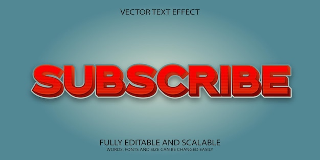 Vector subscribe text effect