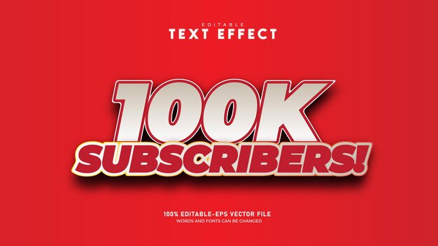 Subscribers 3D Text effect template