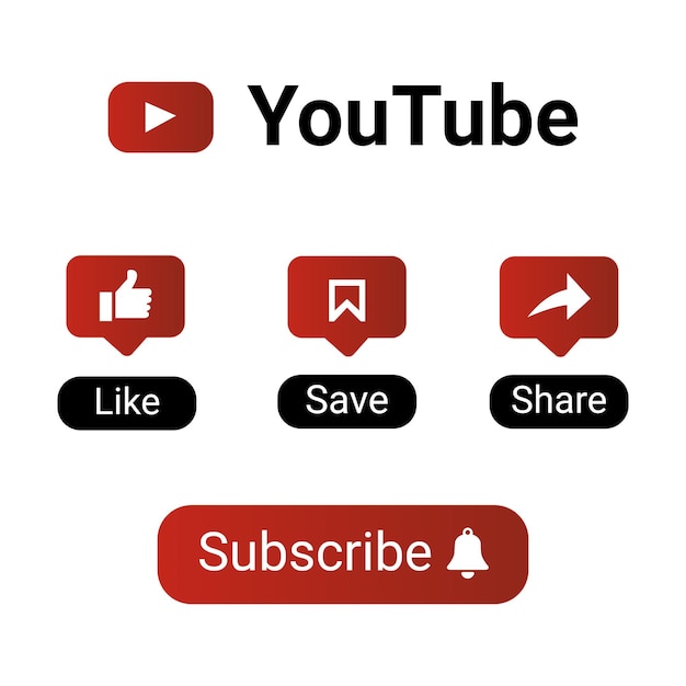 Vector subscription button with bell icon for notification