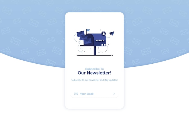 Iscrizione al modello di banner pop-up della newsletter