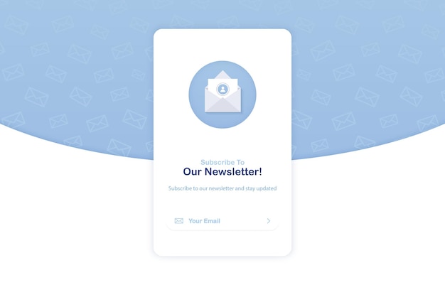 Iscrizione al modello di banner pop-up della newsletter