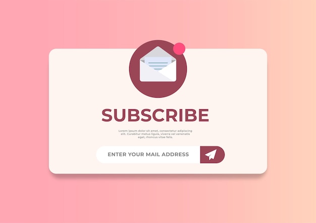 Subscription pop up