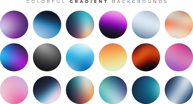 Subtle Color Fade Set voor digitale platforms Vector Design