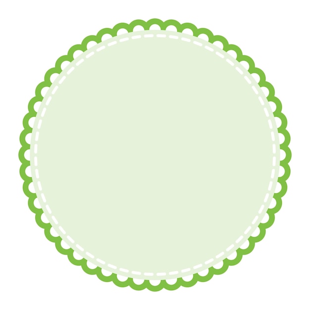 Subtle and Sophisticated Circular Blank Light Green Sticker Label Design Element