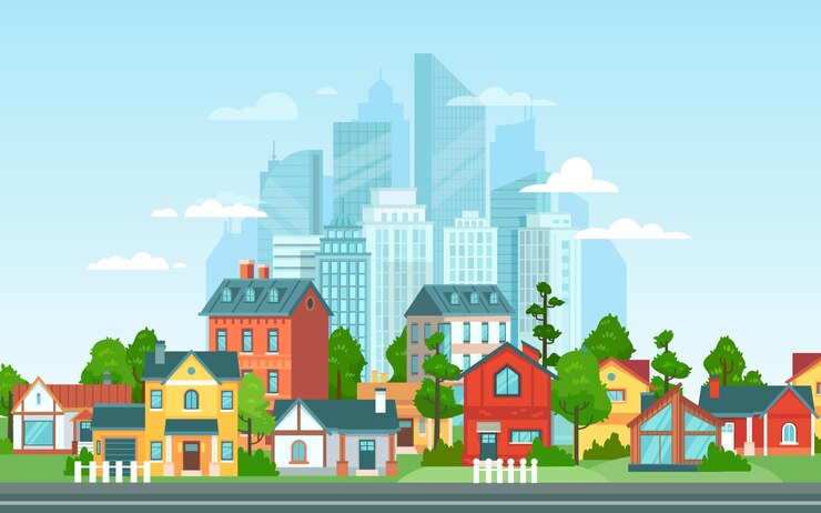 Vector 郊外の風景