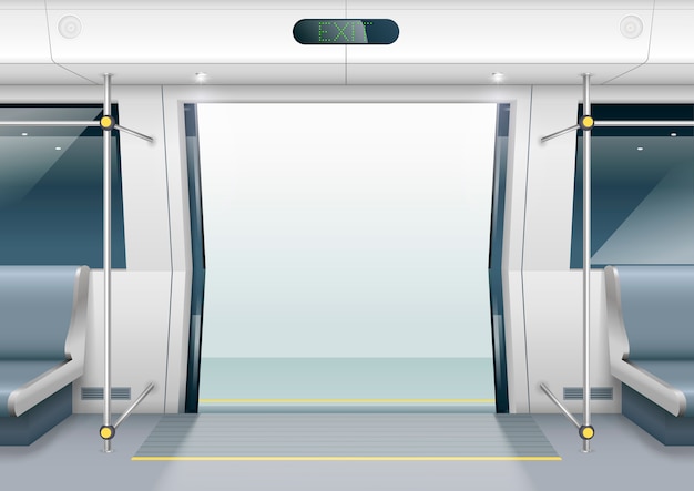 Vector subway car doors