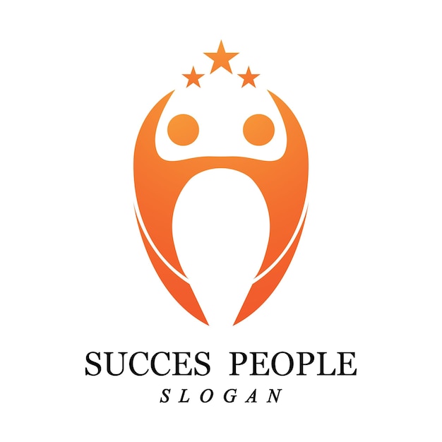 Succes mensen logo vector en illustratie