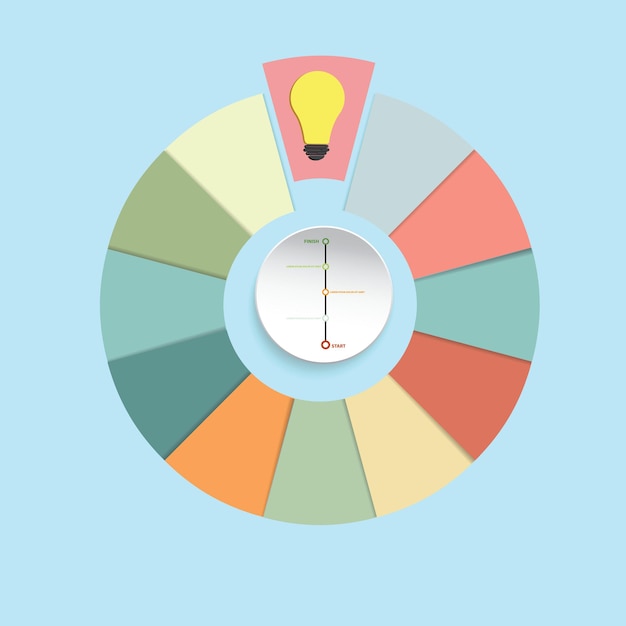 Success business plan infographics pie chart ,Vector illustration