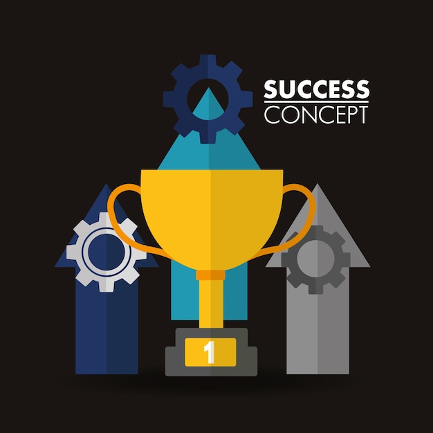 Success concept winner card