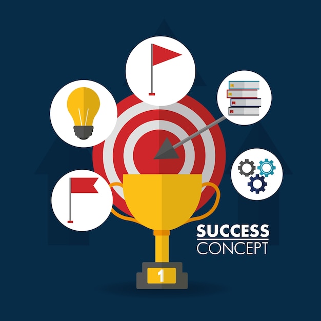 Success concept winner card