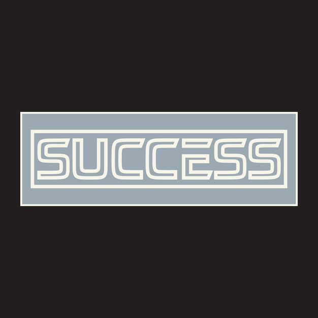 success dark t shirt design with brush effect
