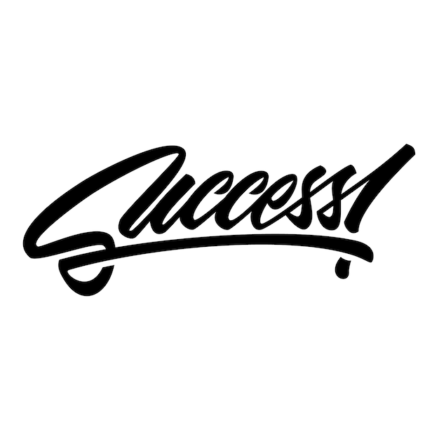 Vector success lettering text