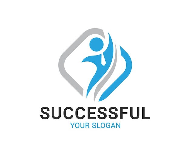 Success People Logo successful mam logo Template