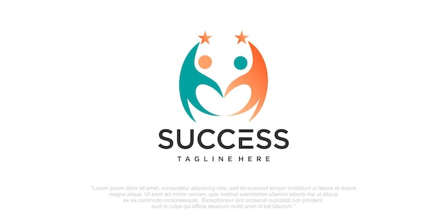 Success people Logo Template Vector Icon