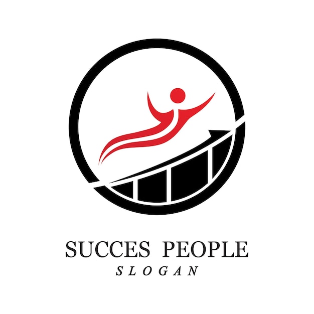 成功者のロゴのベクトルとイラスト