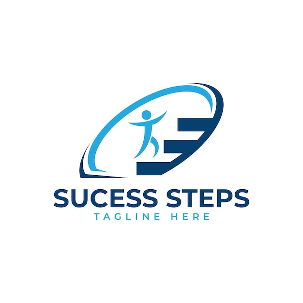 success steps logo design template