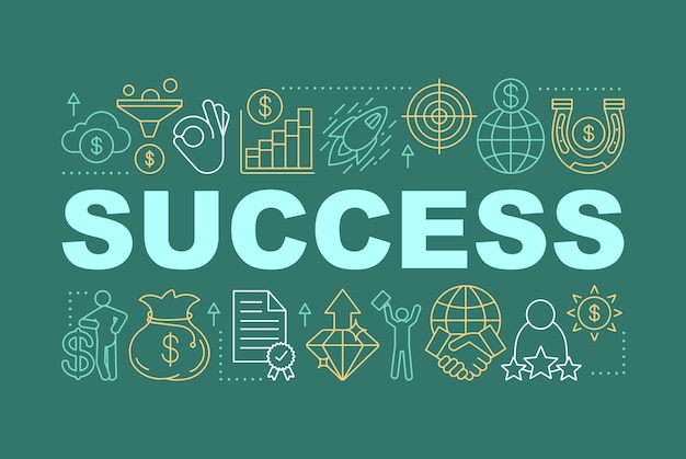 Vector success word concepts banner