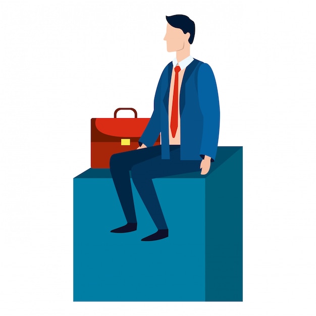 successful businessman avatar cartoon