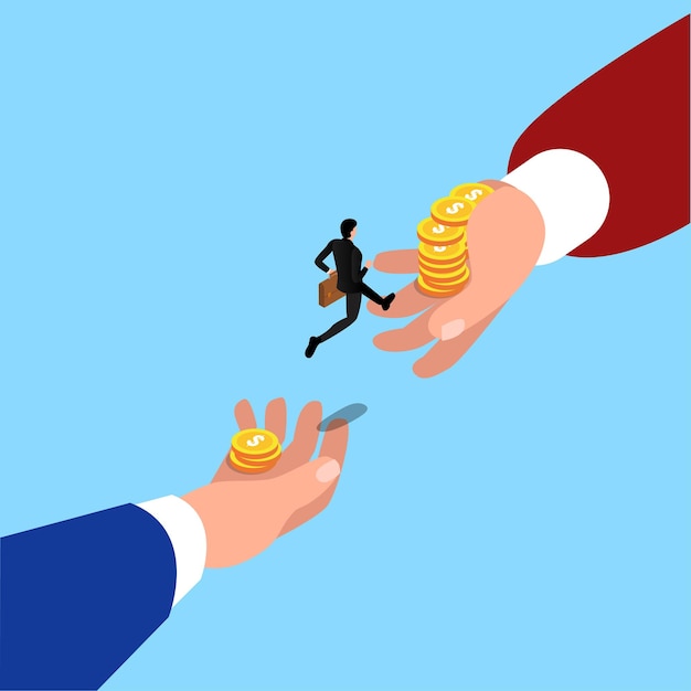 成功したビジネスマンが高給の仕事に就く