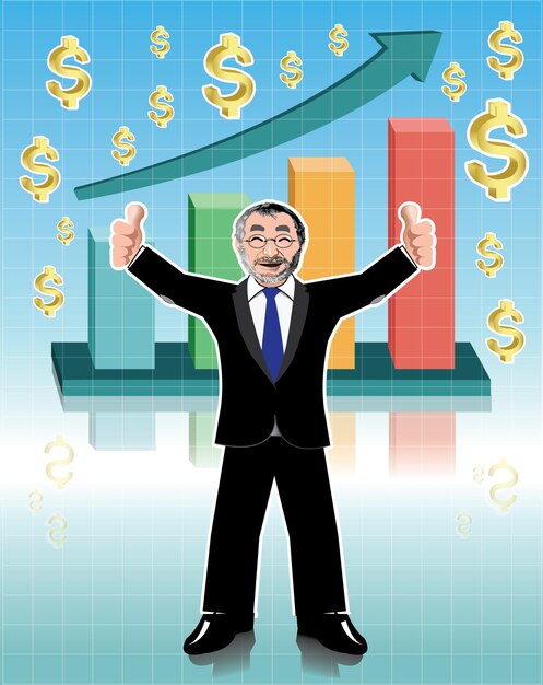 Vector successful businessman