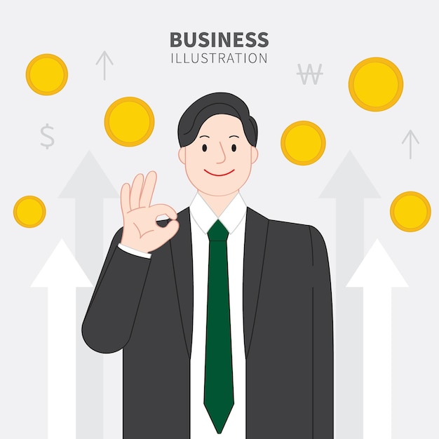 Vector a successful businessman