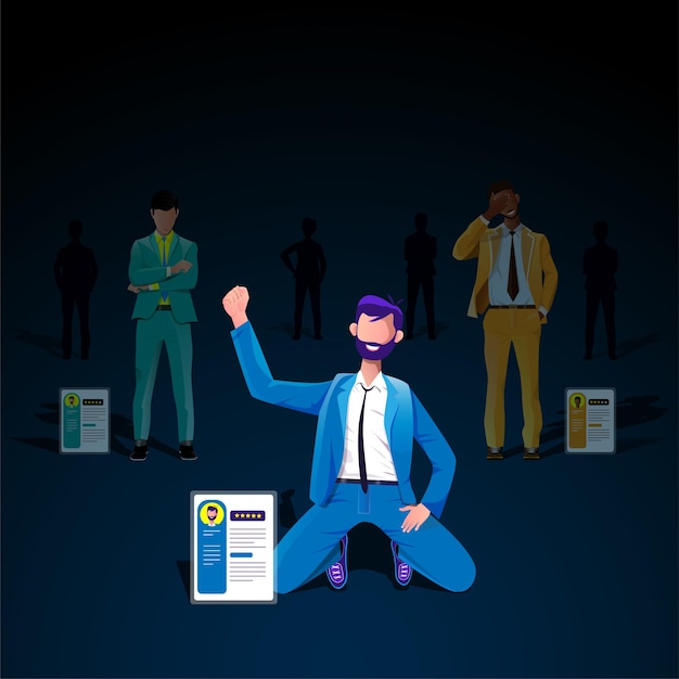 Vector successful man illustration