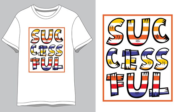 Succesvol vector t-shirtontwerp