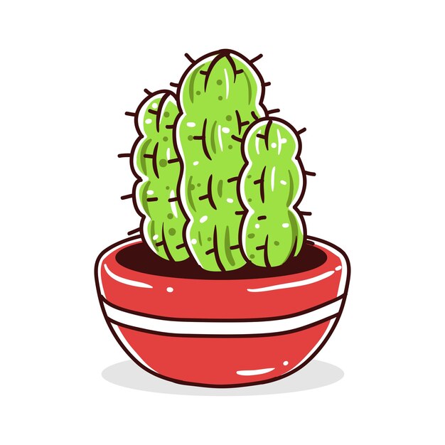 Vector succulent cactus element vector illustration