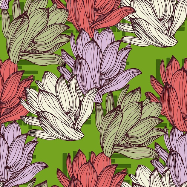 Succulents Seamless pattern