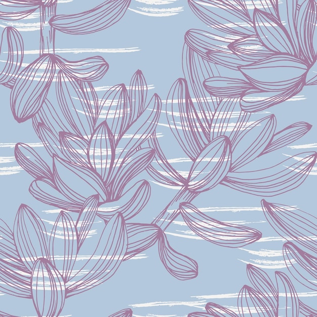 Succulents Seamless pattern