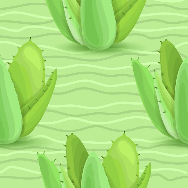 Vector succulents seamless pattern