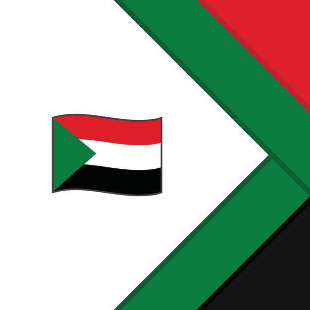 Sudan Flag Abstract Background Design Template Sudan Independence Day Banner Social Media Post Sudan Template