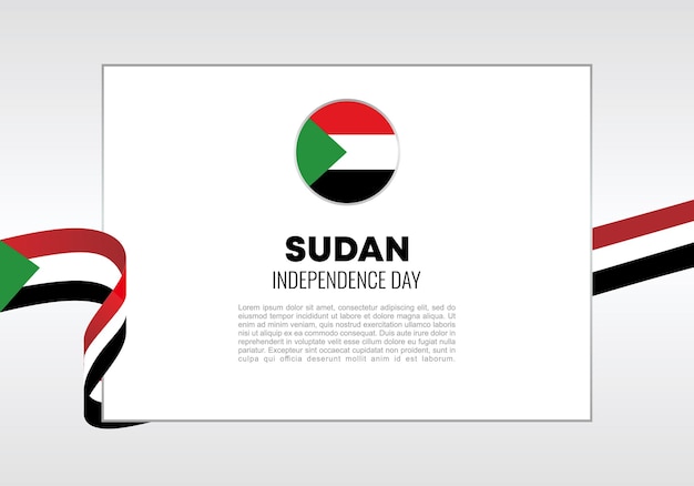 1月1日のお祝いのためのスーダン独立記念日背景バナーポスター