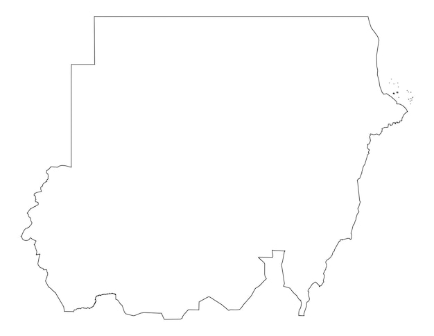 Vector sudan kaartontwerp schets kaart illustratie