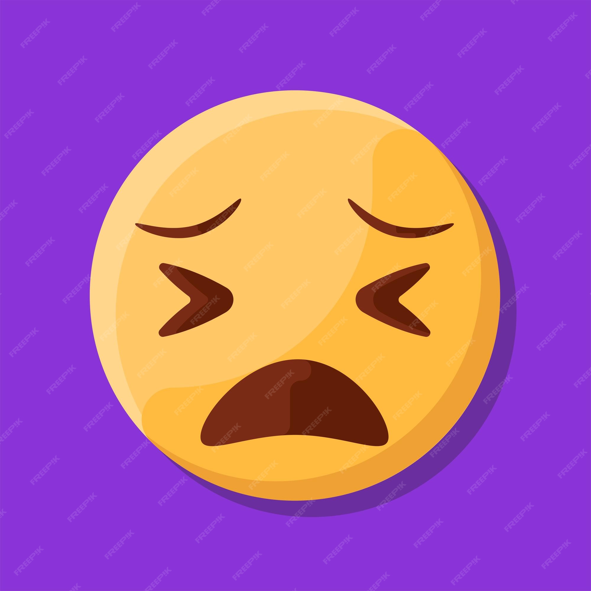 Premium Vector  Suffering cute emojis face vectors