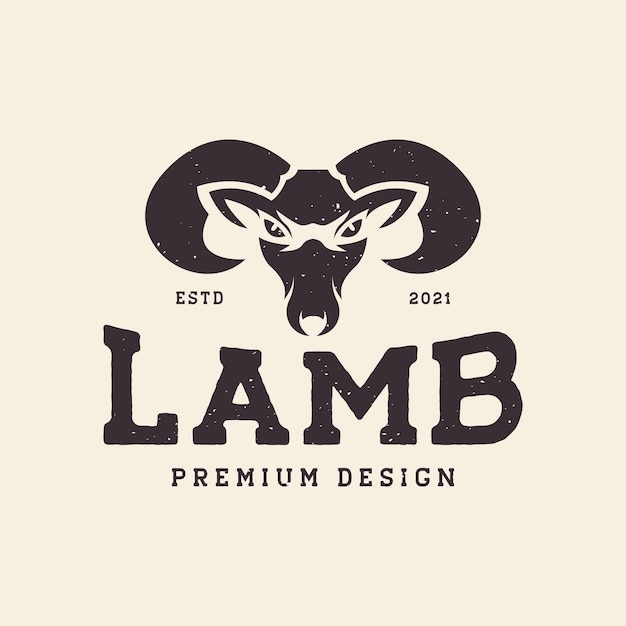 Vector suffolk sheep vintage logo design vector graphic symbol icon sign illustration creative idea