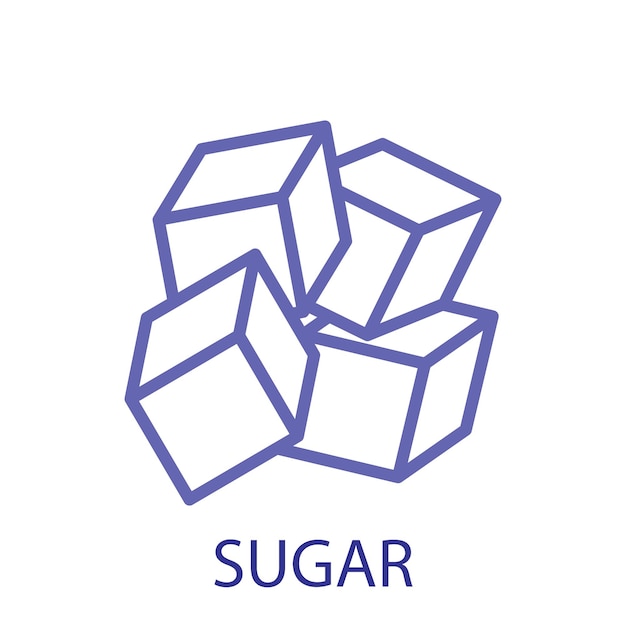 Vector sugar cubes icon vector design templates