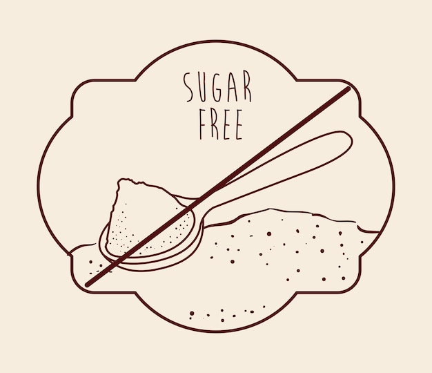 Vector sugar free product design