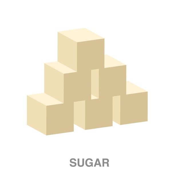 Sugar illustration on transparent background