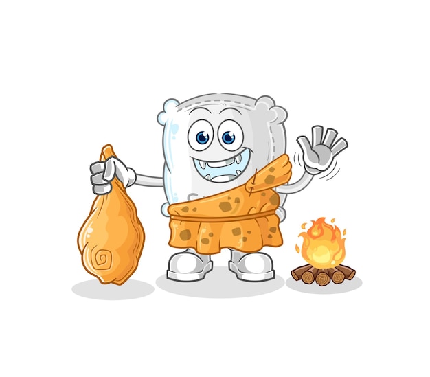 Sugar sack ancient cartoon cartoon mascot vector