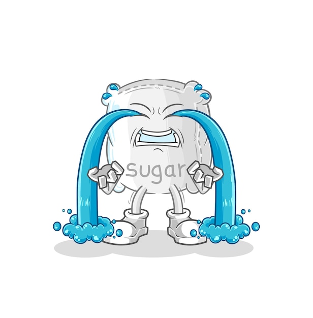 Sugar sack crying illustration character vector