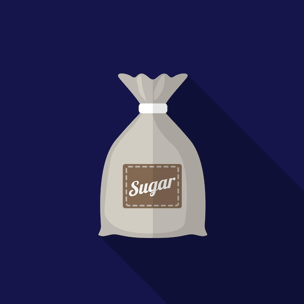 Vector sugar sack flat icon illustration isolated vector sign symbol