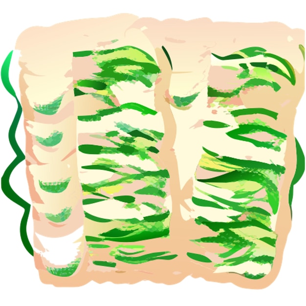 Vector sugar scallion pancakes horizontal strips icon