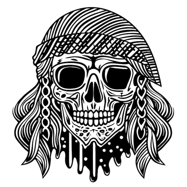 День мертвой девушки с сахарным черепом вручную нарисованная мультфильмная наклейка икона концепция изолированная иллюстрация