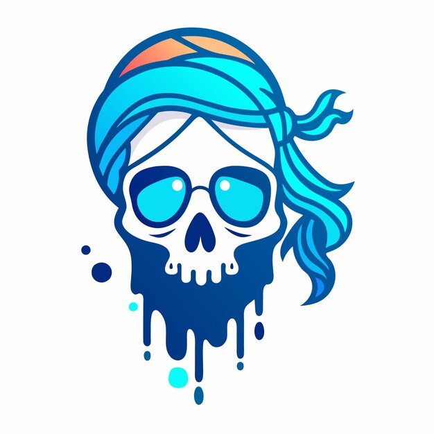Sugar skull day of the dead girl hand drawn cartoon sticker icon concept isolated illustration