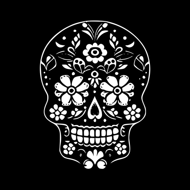 Sugar skull high quality vector logo vector illustration ideal for tshirt graphic