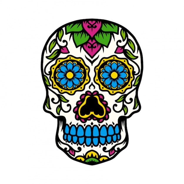 Vector sugar skull illustration