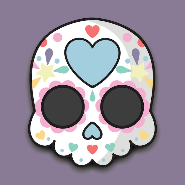 Sugar skull kawaii