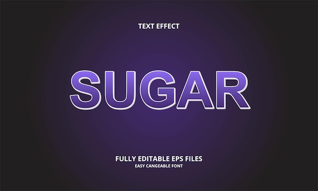 sugar text effect design template