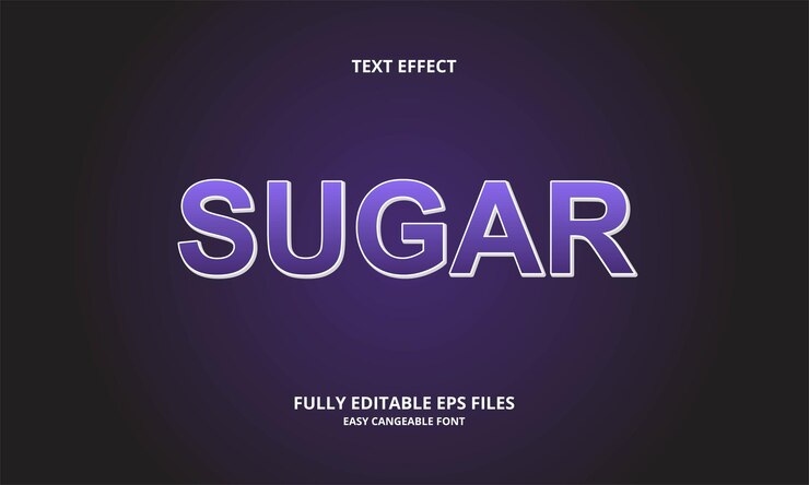 Vector sugar text effect design template